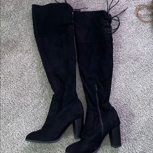Black over the knee boots
